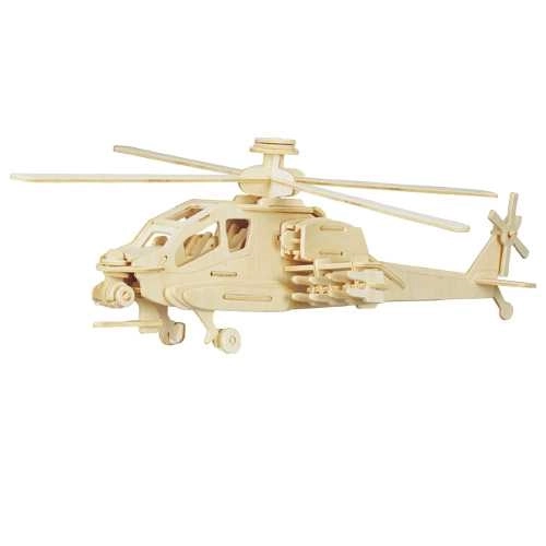Woodcraft Leseno 3D sestavljanko helikopter Apache