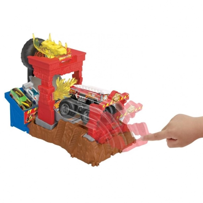 Hot Wheels Monster tovornjak aréna - dirkalni izziv igralni set HNB87 – HW Tiger Shark