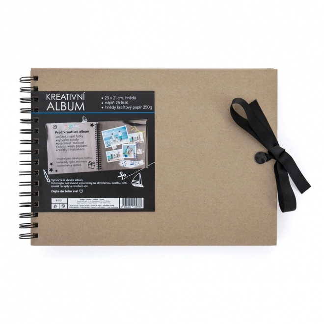 Kreativni album rjave barve