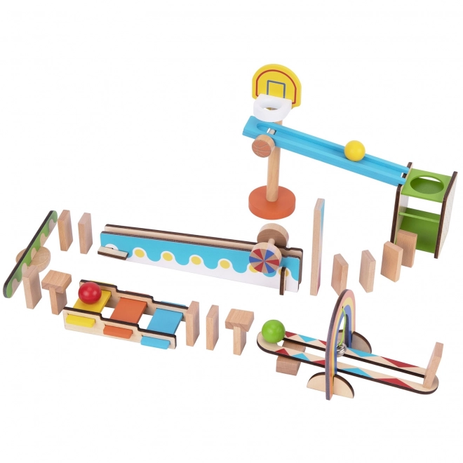Lesene gradbene kocke domino 2F domino sestavljanka Tooky Toy