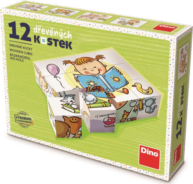 Lep dan Dino 12 lesenih kock
