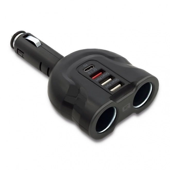 Razdelilec avtomobilskega vžigalnika 12-24V | 52W | 2,4A | 2xUSB | USB QC 3.0 | USB-C PD | 2x vtičnica za avtomobilski vžigalnik