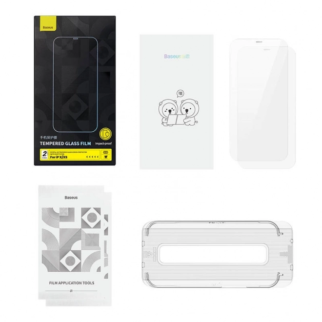 Baseus kristalno kaljeno steklo 0,3 mm za iPhone X/XS