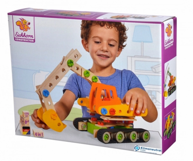 Gradbeni komplet Constructor 4 Bager - 170 delov