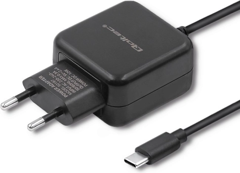 Omrežni polnilec QOLTEC 5 V, 2,4 A, 12 W, USB‑C, črna