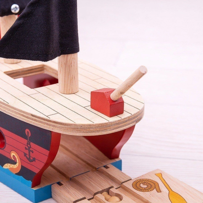 Piratiška galera Bigjigs Rail