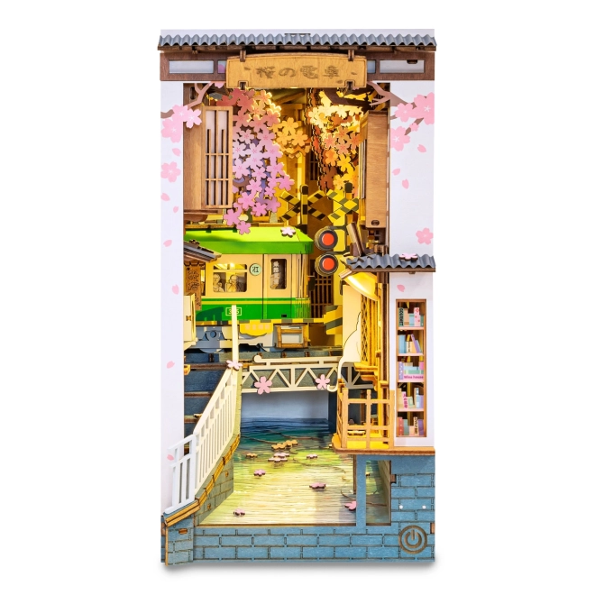 Podstavek za knjige miniatura hiške Cvetlična ulica