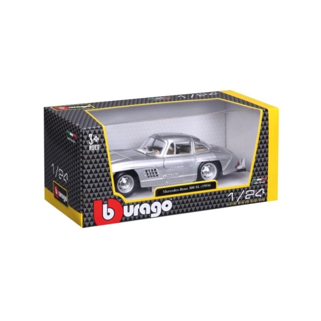 Bburago 1:24 Mercedes Benz 300SL srebrna 18-22023