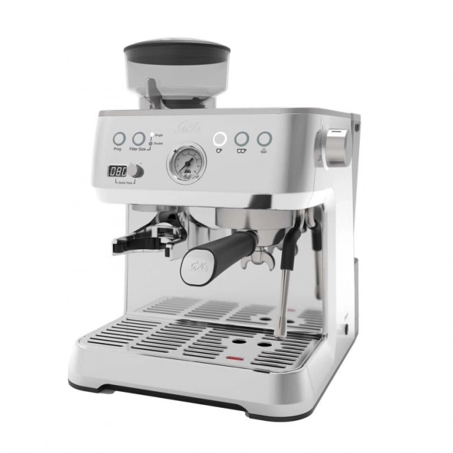 Espresso kavni aparat Solis Grind & Infuse Perfetta srebrn