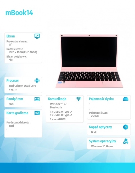 Roza prenosnik Maxcom mBook14