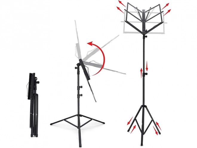 Stojalo za note z nastavljivo zložljivo konstrukcijo 130 cm
