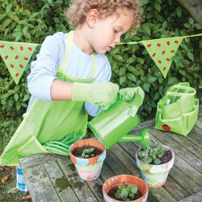 Bigjigs Toys Vrtni set orodja v platneni torbi zeleni
