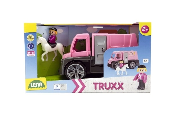 Auto Truxx prevoz konjev s figurami plast 26cm v škatli 39x22x16cm 24m+