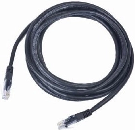 Patch kabel kategorije 5e s črnim plaščem 0,25 m