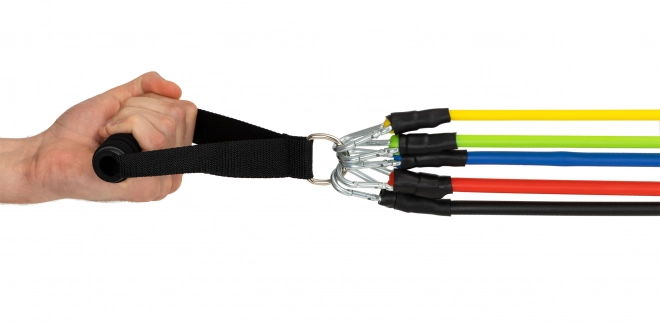 Set 5 expanders za vadbo za fitnes z ročaji