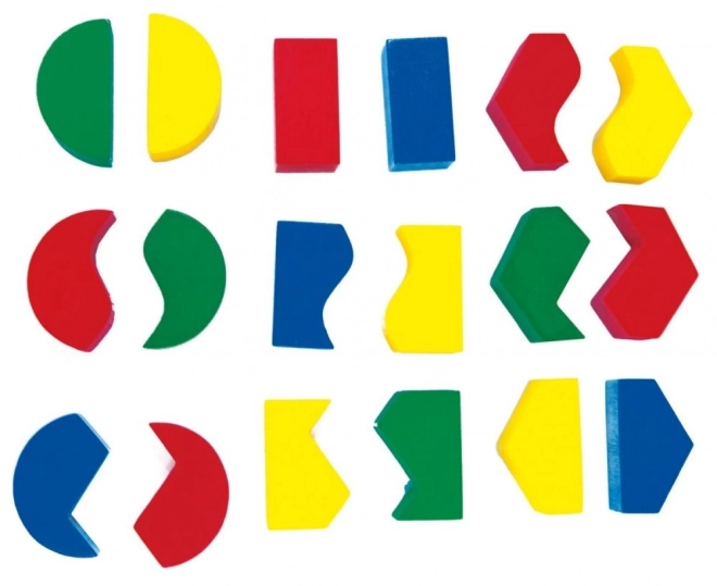 Bino Lesene sestavljanke geometrijske oblike