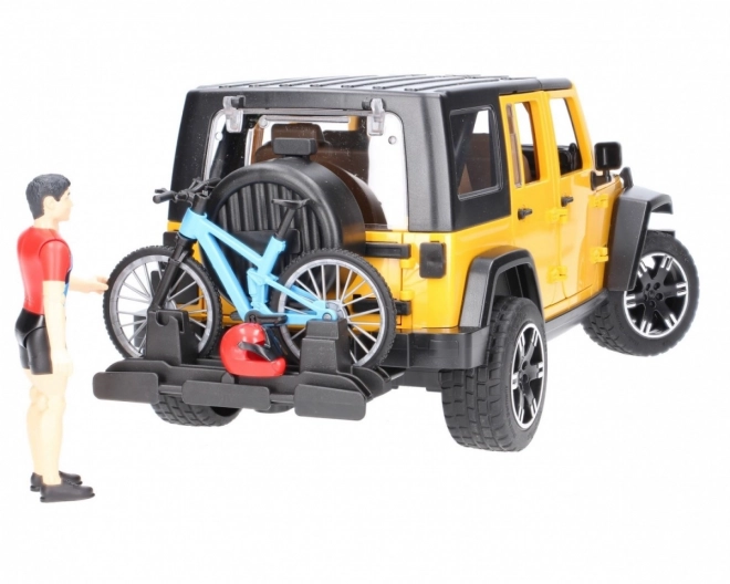Bruder Jeep Wrangler Rubicon s kolesarjem in kolesom