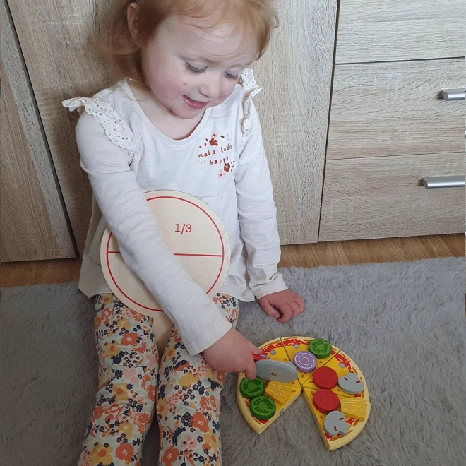 Bigjigs Toys Lesena pizza za rezanje