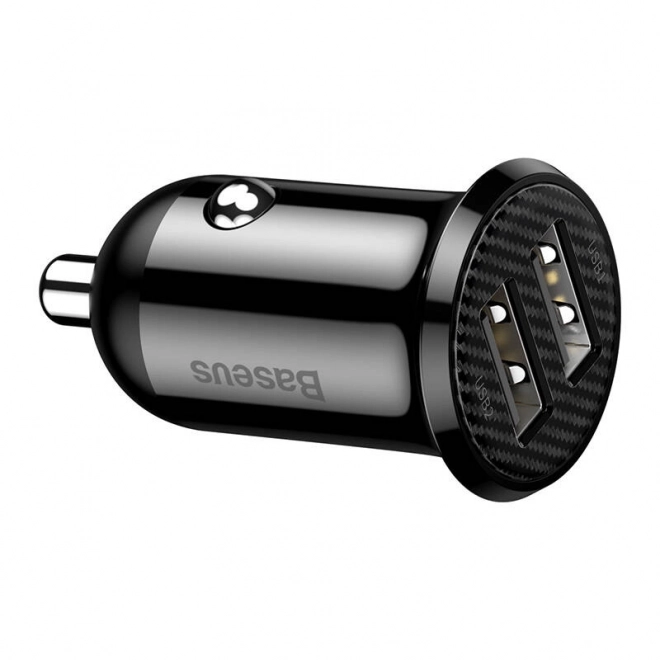 polnilec za avto Baseus Grain Pro 2x USB črna