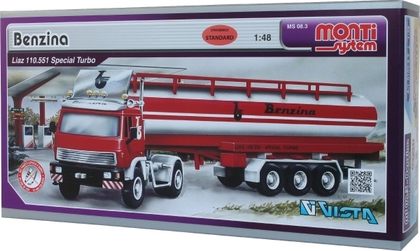 Gradbeni set Monti System MS 08.3 Benzina Liaz 1:48 v škatli 31,5x16,5x7,5cm