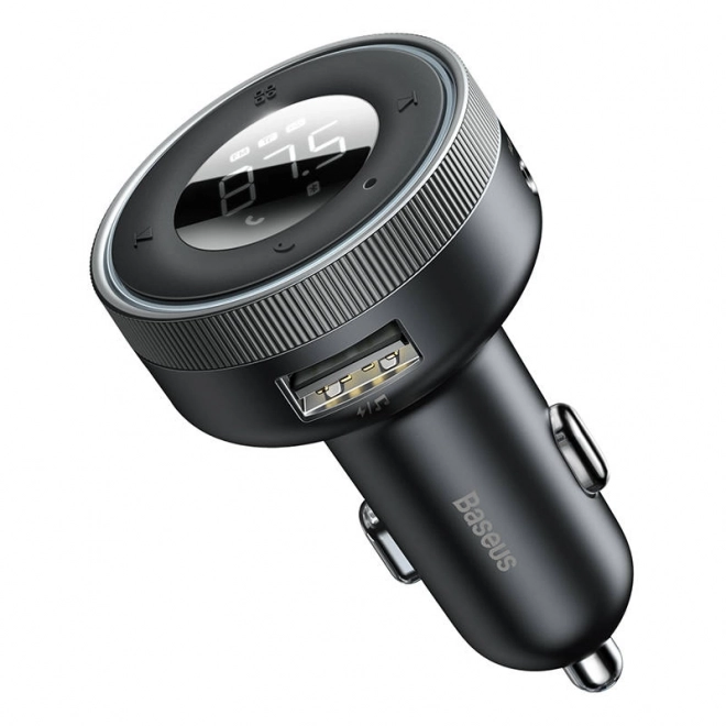 Baseus uživaj brezžični polnilec MP3 za avto, Bluetooth 5.0, microSD, AUX (črna)