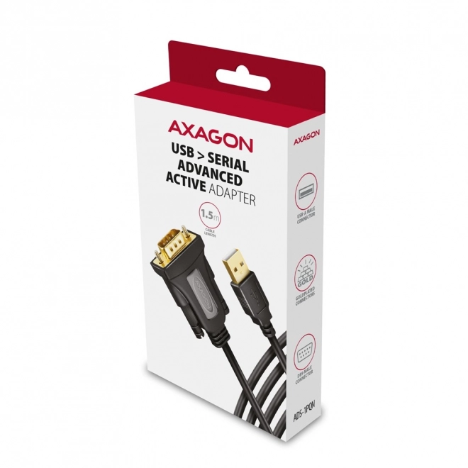 USB 2.0 adapter na RS-232 z zaporednim priključkom, 1,5m kabel, FTDI čip