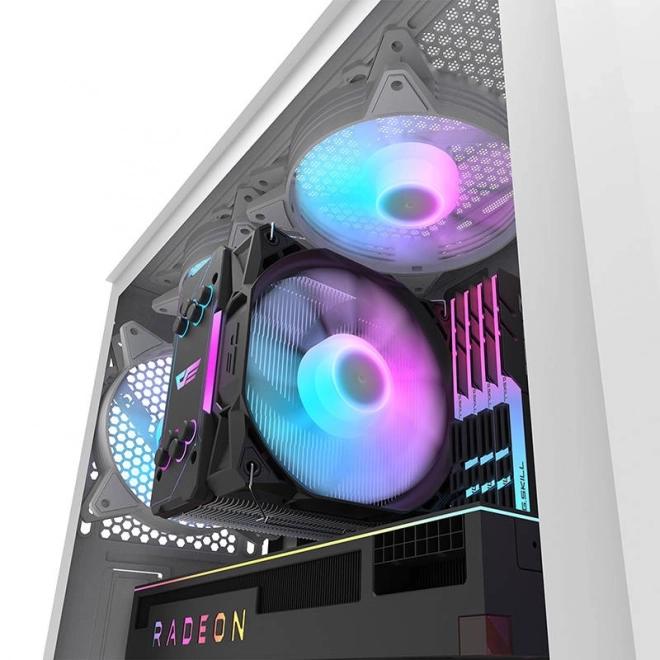 Računalniško ohišje Darkflash DK352 Plus s 4 ventilatorji (črno-bela)