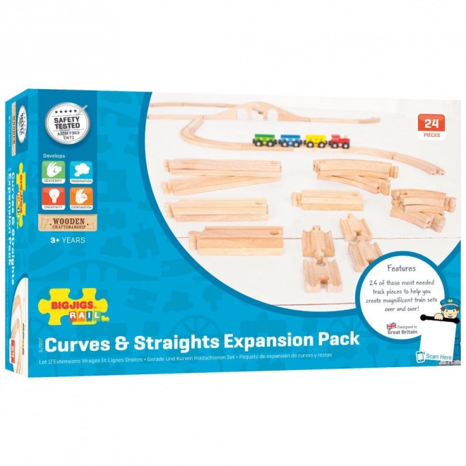 Bigjigs Rail Lesene tirnice set 24 kosov