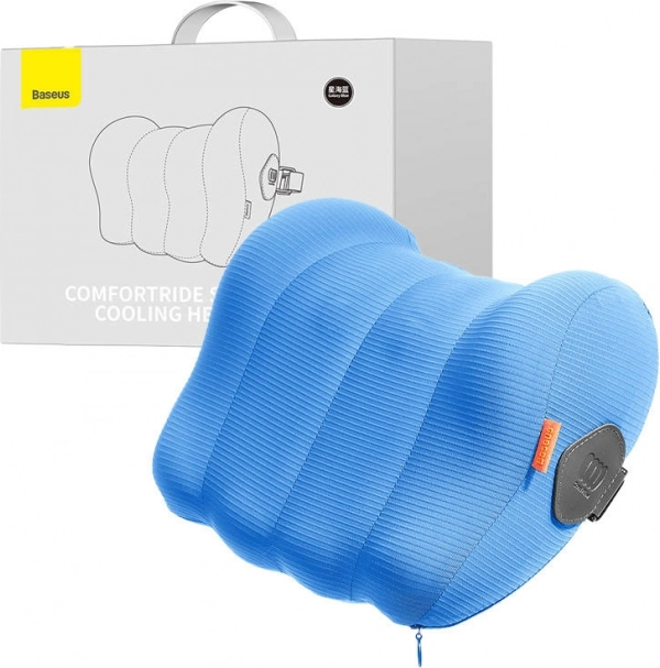 Hladilni ergonomski vzglavnik za naslon za glavo v avtu Baseus ComfortRide modri