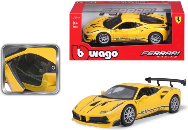 Kovinski model Bburago 1:24 Ferrari 488 Challenge rumen