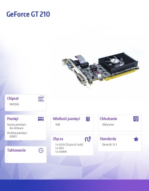 Grafična kartica GeForce GT 210 1GB DDR3