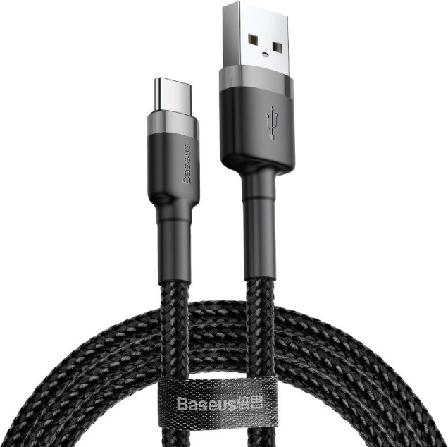 Baseus Cafule USB-C kabel za polnjenje in podatke 1 m sivo-črn