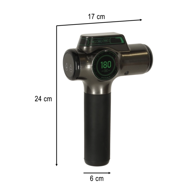 Prenosni masažni pištola z LED zaslonom 8v1