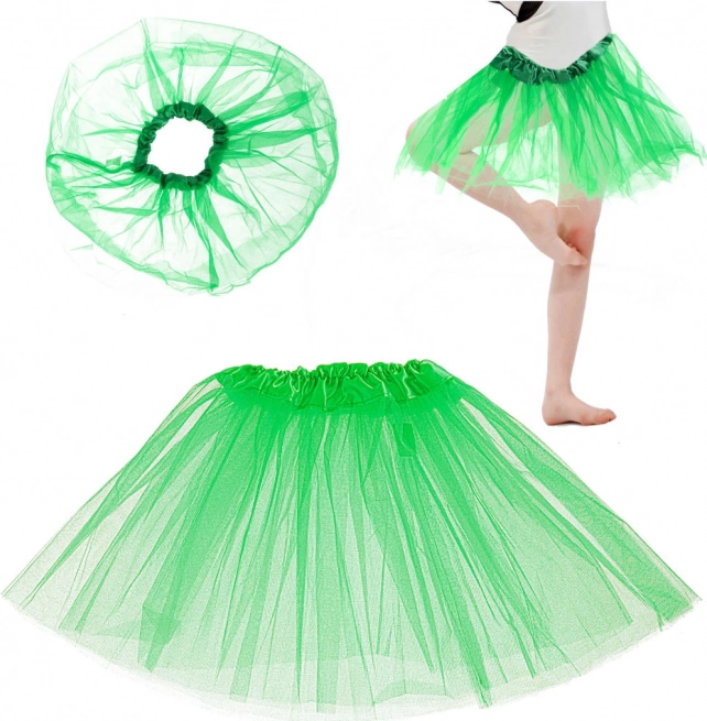 Tylno tutu krilo za otroke – Zelena