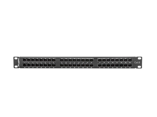 48-portni patch panel 1U kat.6 črna