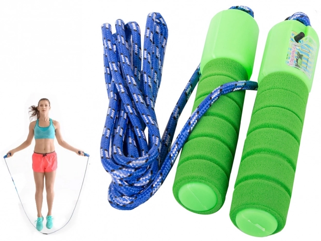 Zelena kolebnica z digitalnim števcem za fitnes