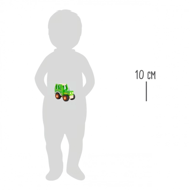 Leseni traktor Small Foot zelen