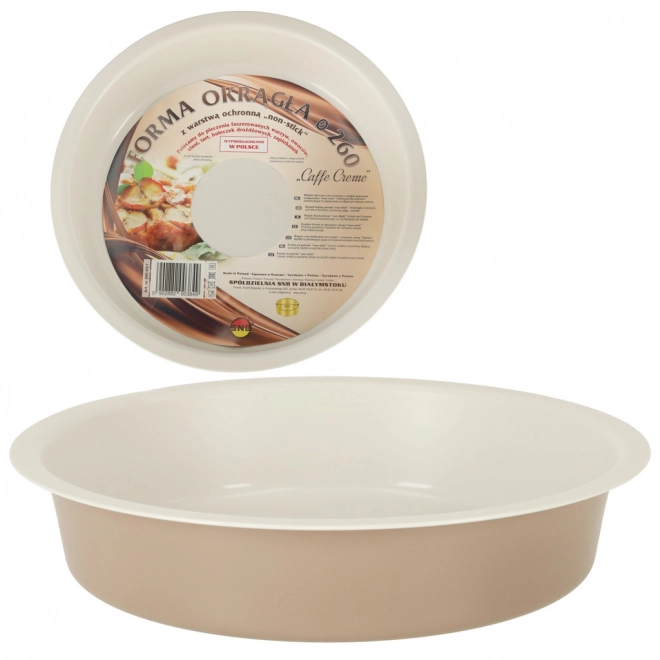 Okrogla oblika za peko kolačev, quiche 26 cm rjava