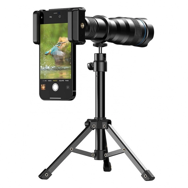 Telefotografski objektiv Apexel 36X s stojalom – črn