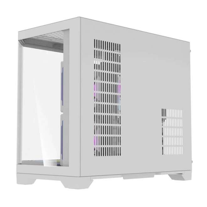 Računalniško ohišje Darflash FT418 + 6 ventilatorjev aRGB (bela)