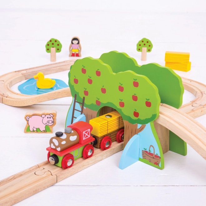 Bigjigs Rail Lesena železniška proga kmetija