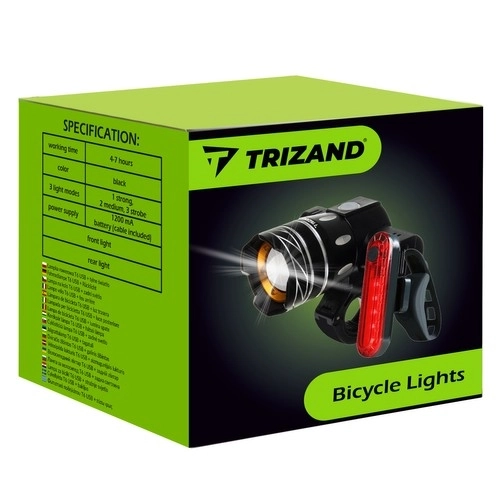 Kolesarska LED svetilka CREE XM-L T6 USB z zadnjo lučjo