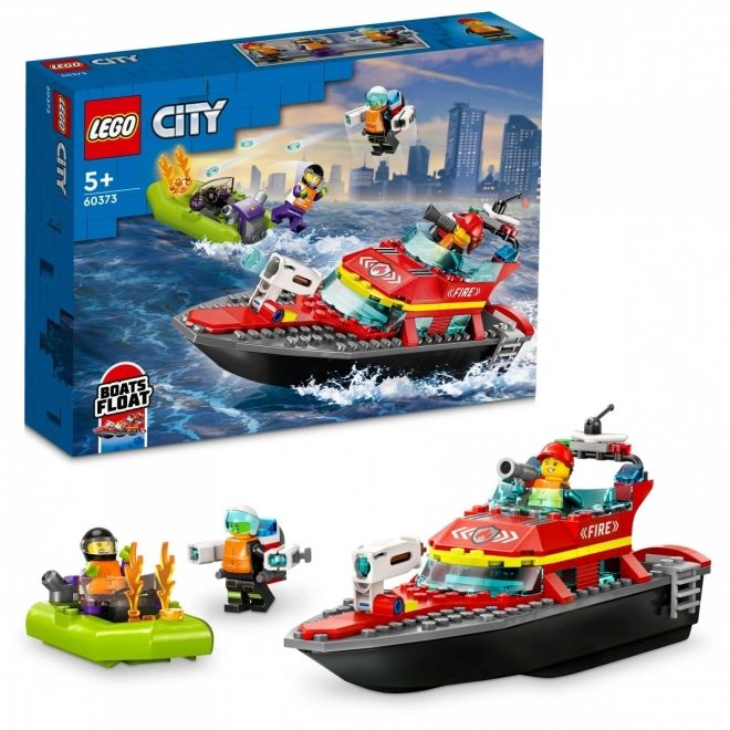 LEGO® City 60373 Gasilska reševalna ladja in čoln