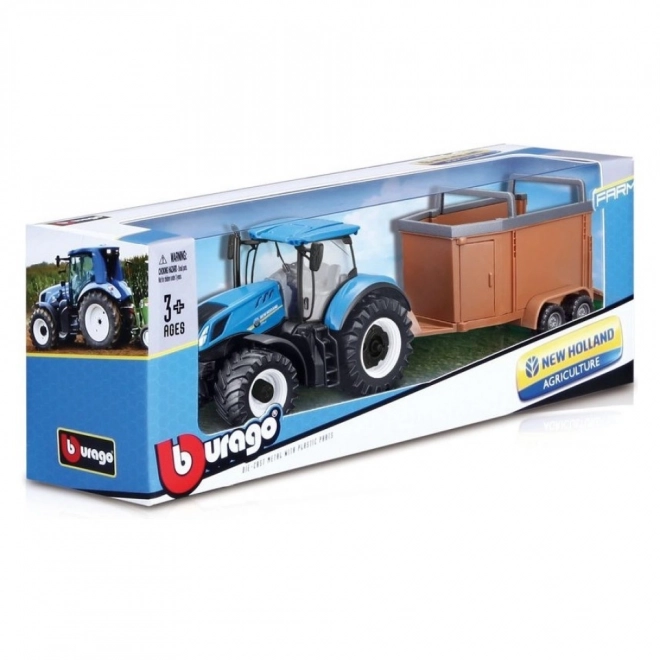 Kmetijski traktor New Holland s prikolico za konje