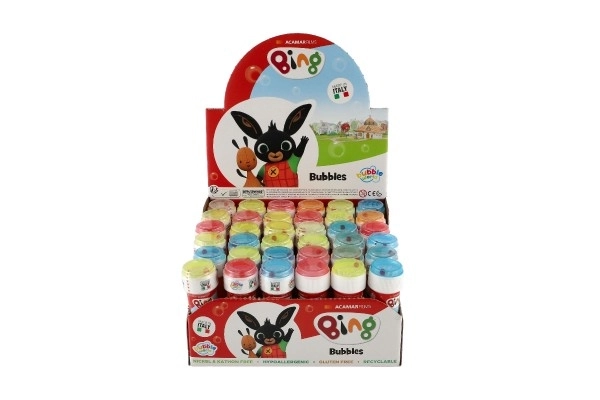 Bublifuk 60ml Zajček Bing, različne barve v plastični steklenički 4x11cm