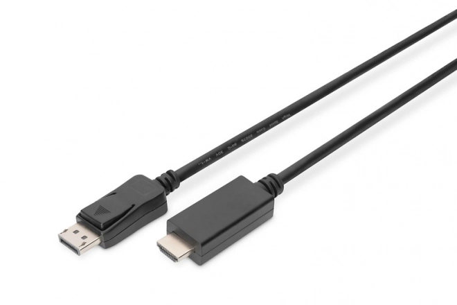 Adaptacijski kabel DisplayPort 1.2 s priključkom za zaklepanje 4K 60Hz UHD Tip DP/HDMI A M/M črn – 2 m