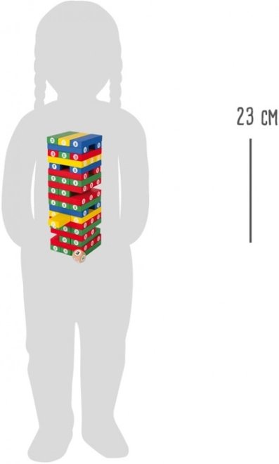 Small Foot Lesena barvna igra Jenga