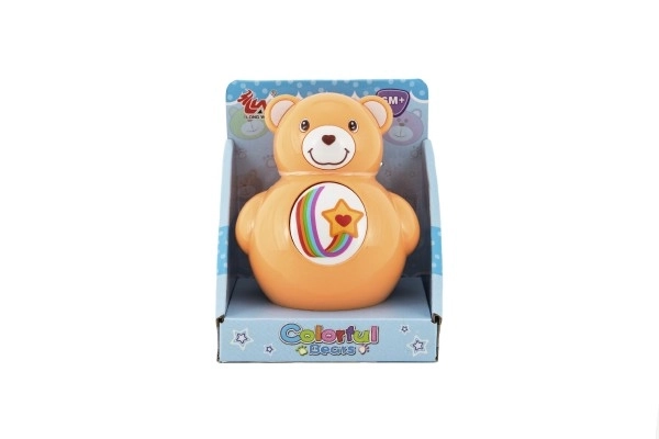 Medvedek Roly Poly piskajoc 10 cm plast 10x12x8cm