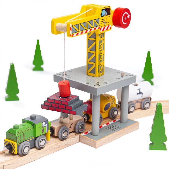 Bigjigs Rail Veliki žerjav Rumeni