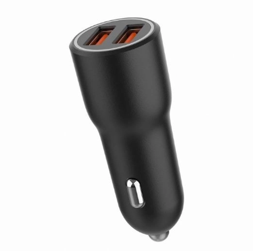 Avtopolnilnik 2xUSB-A QC3.0 36W črna